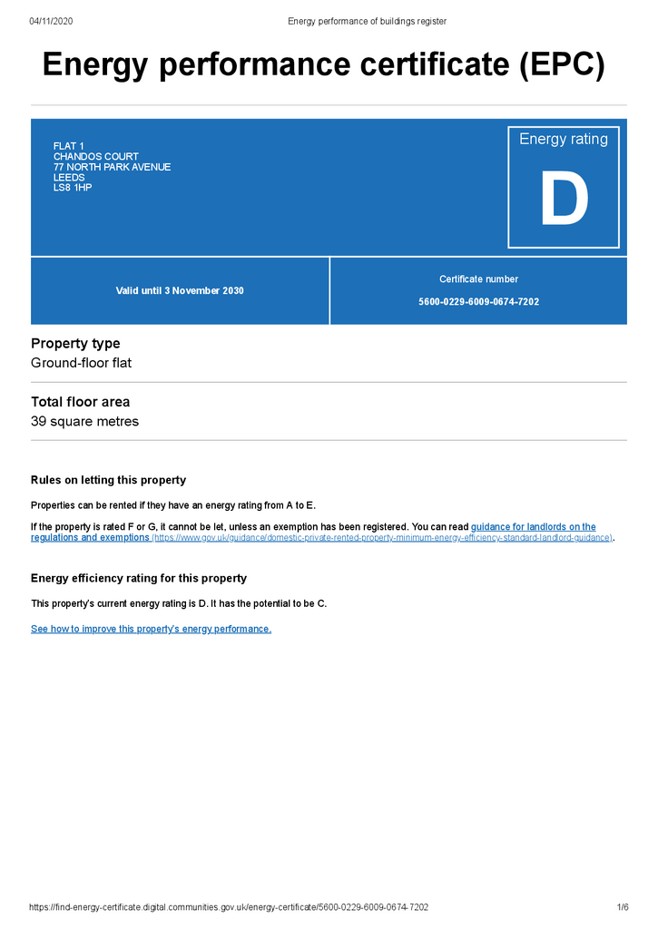 EPC Certificate