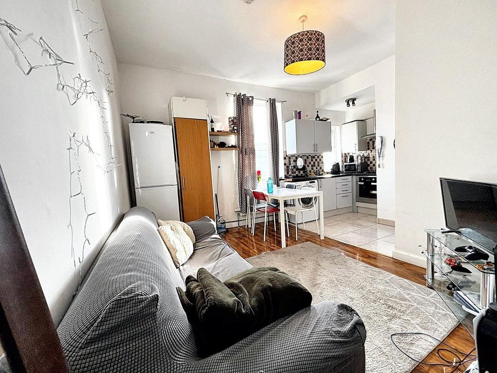 Bright open-plan living area with a comfortable...