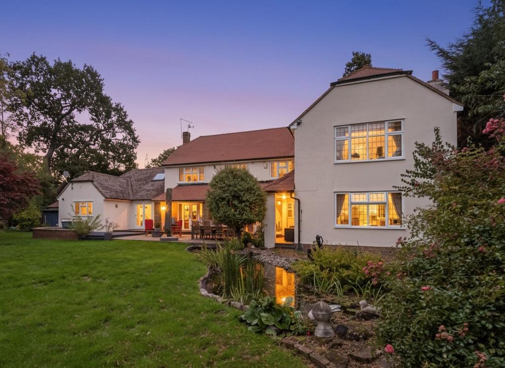 Rear elevation twilight