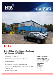 Warehouse to rent, 4 Didcot Way Boldon Colliery NE35 9PD