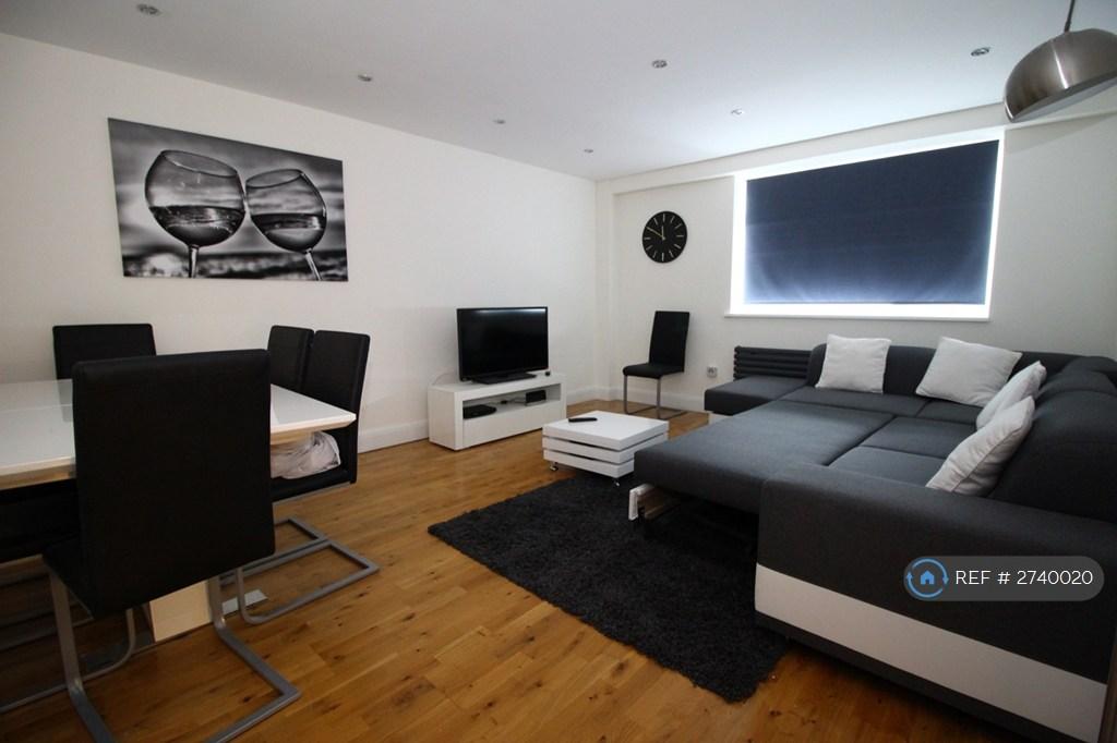 Living Room Showing Open Sofa Bed