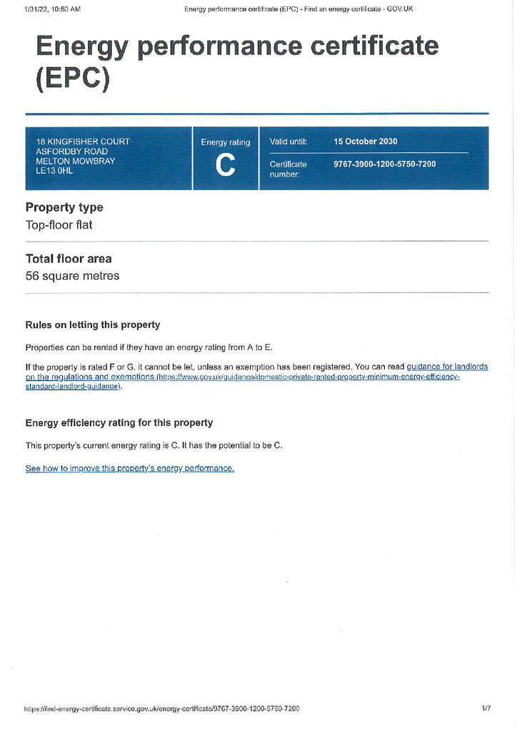 EPC Certificate