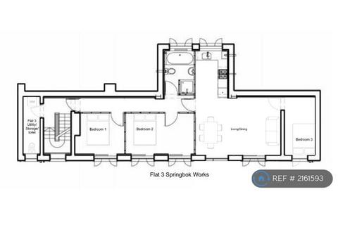 3 bedroom flat to rent, Springbok Works, London, N16