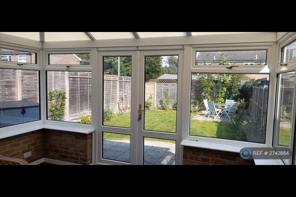 View Of Garden From Sunroom