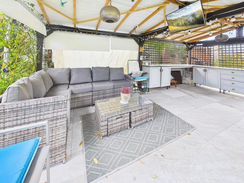 Paved sitting area