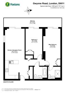 2 bedroom flat for sale, Gwynne Road, London, SW11