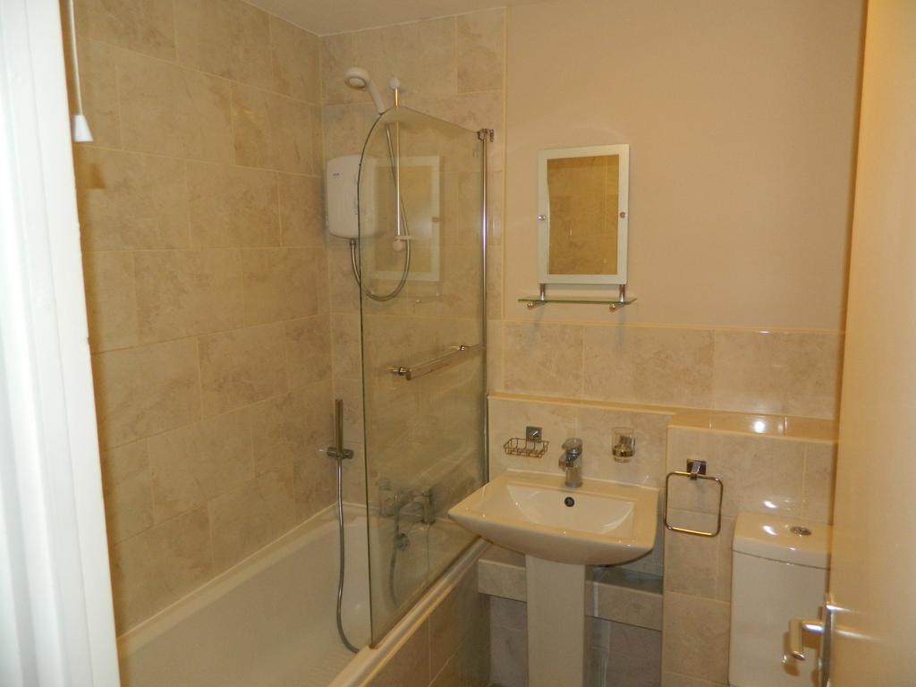Bathroom with electric shower
