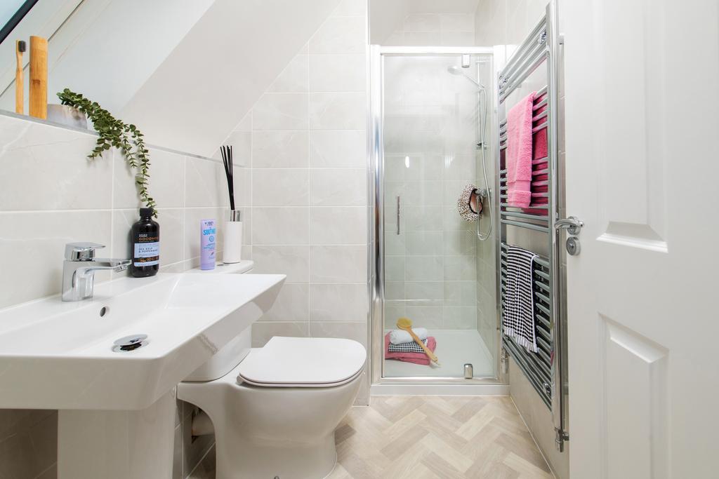 Inside view 4 bedroom Hertford top floor shower...