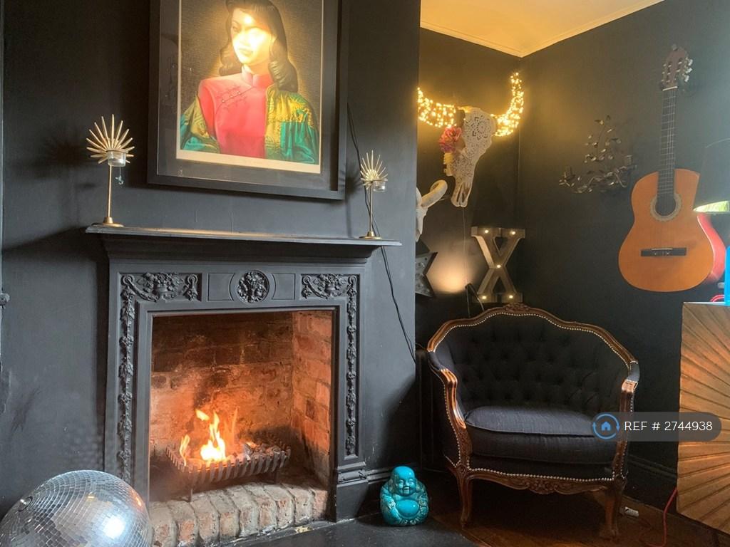 Living Room With Open Fire