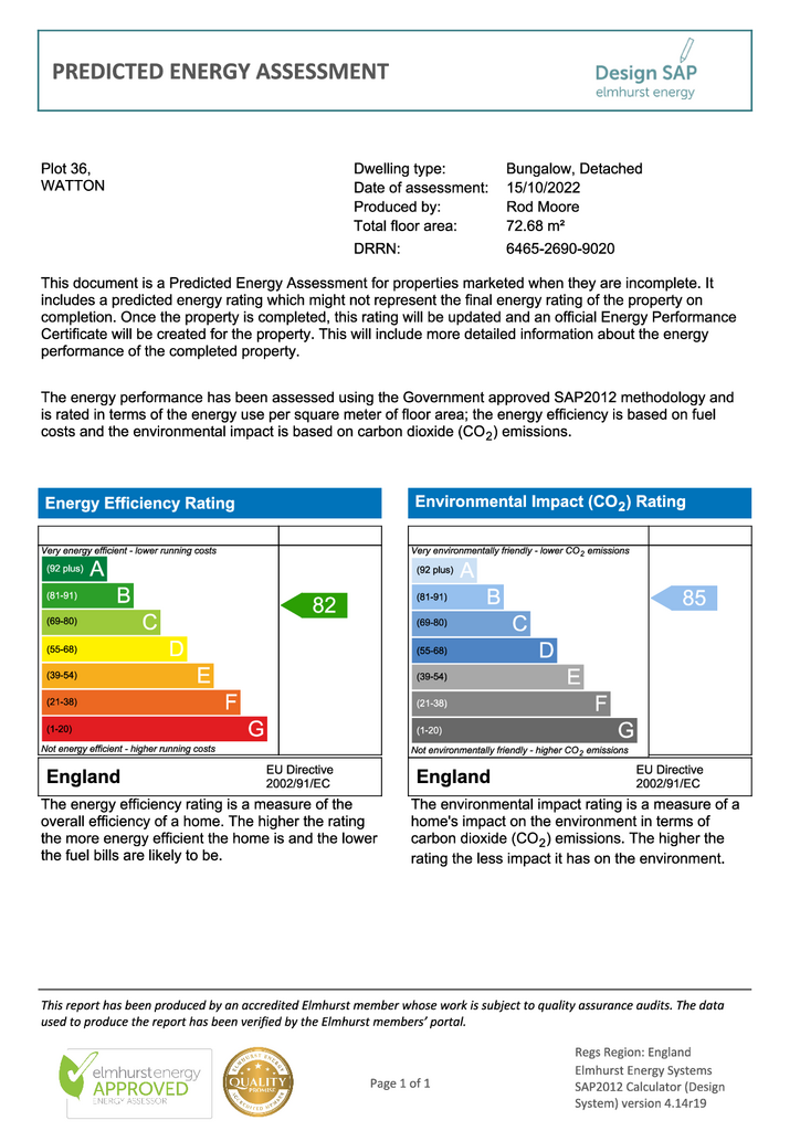 Predicted Energy Assessment