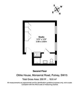 Studio to rent, Montserrat Road, Putney, London, SW15