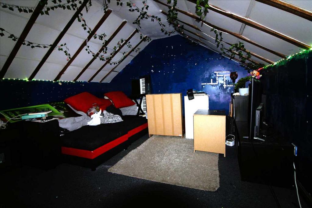 Boarded loft area
