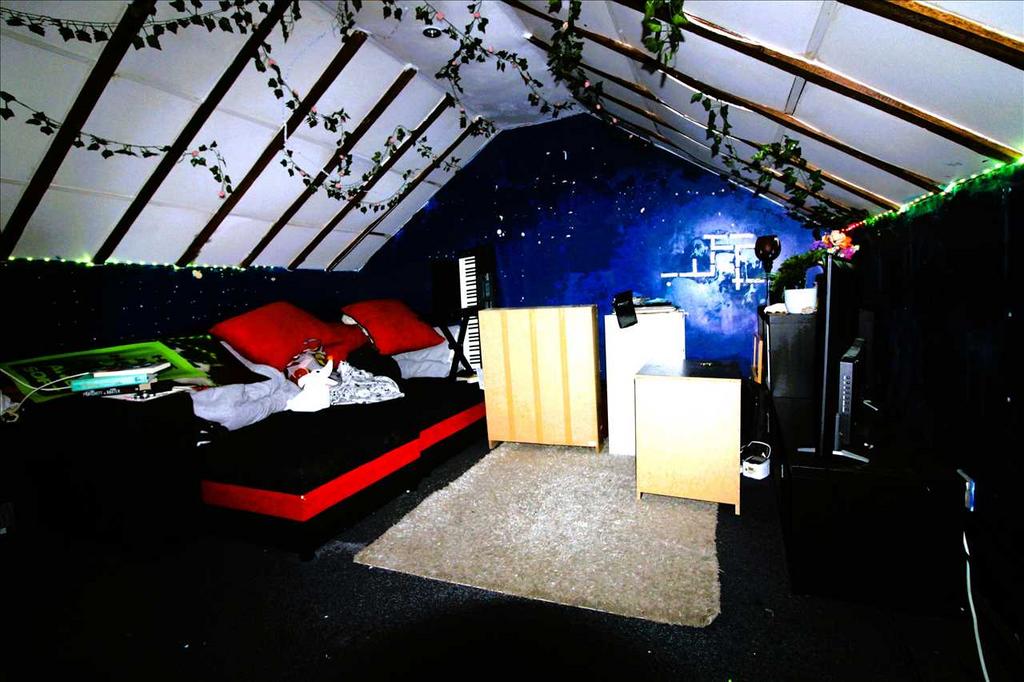 Boarded loft area