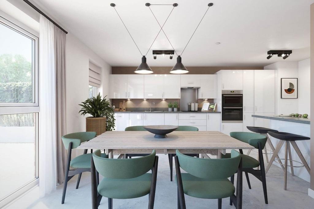 The large dining area is perfect for family...