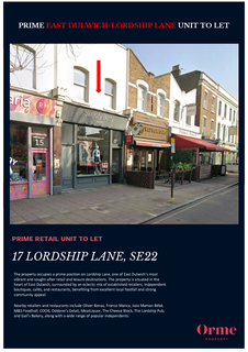 Retail property (high street) to rent, 17 Lordship Ln London SE22 8EW