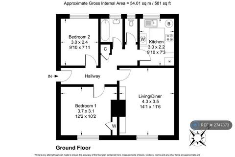 2 bedroom flat to rent, Clapham, London, SW4