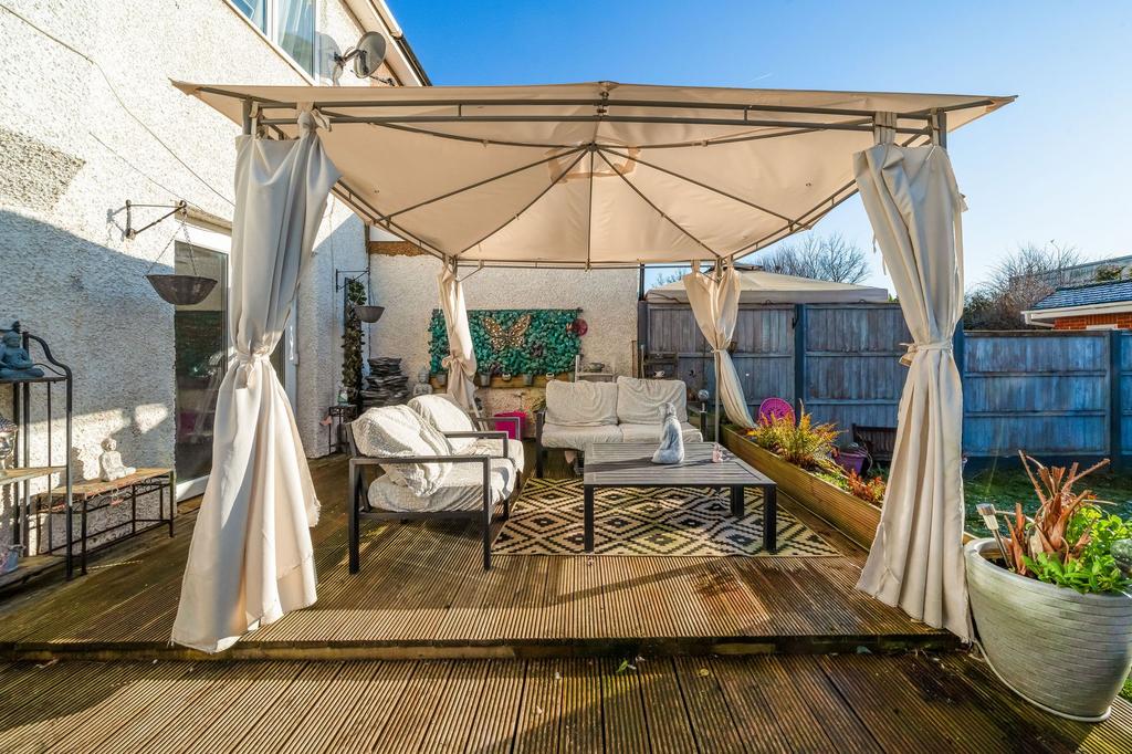 Decked patio