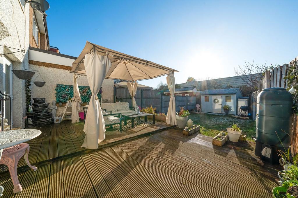 Southerly facing rear garden