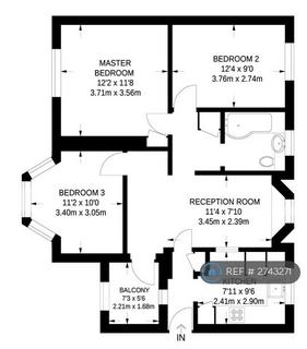 3 bedroom flat to rent, Batten House, London, E17