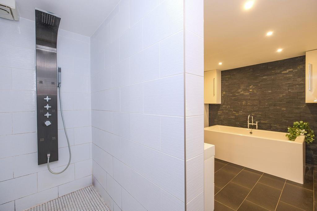 Family bathroom shower