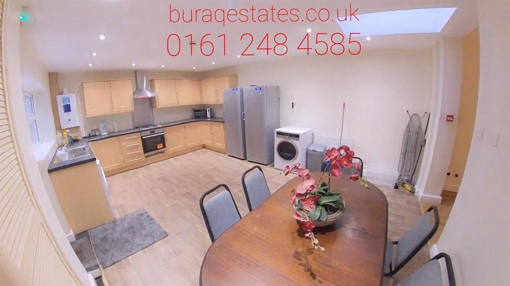 Bright, well-kept kitchen with modern cabinets,...