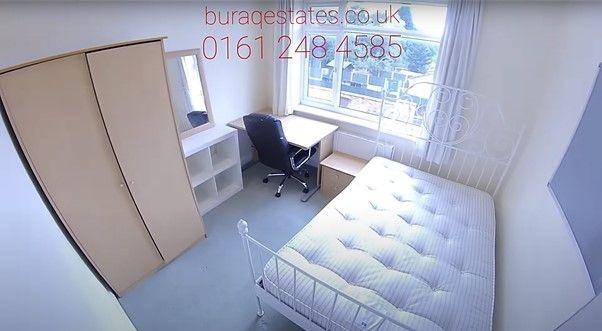Bright single bedroom with a large window, comp...