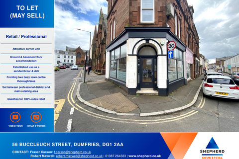 Retail property (high street) to rent, 56 Buccleuch St Dumfries DG1 2AA