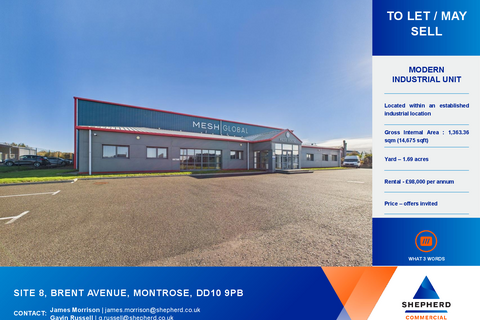 Industrial development to rent, Unit 8 Brent Av Montrose DD10 9PB