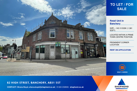 Retail property (high street) to rent, 80-82 High St Banchory AB31 5SS