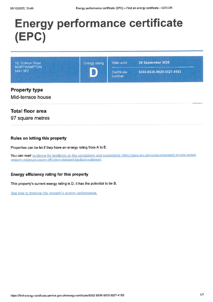 EPC Certificate