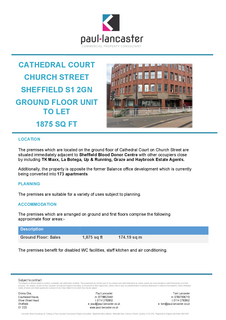 Office to rent, 1 Vicar Ln Sheffield S1 1HD