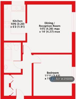1 bedroom flat to rent, Henfield Road, London, SW19