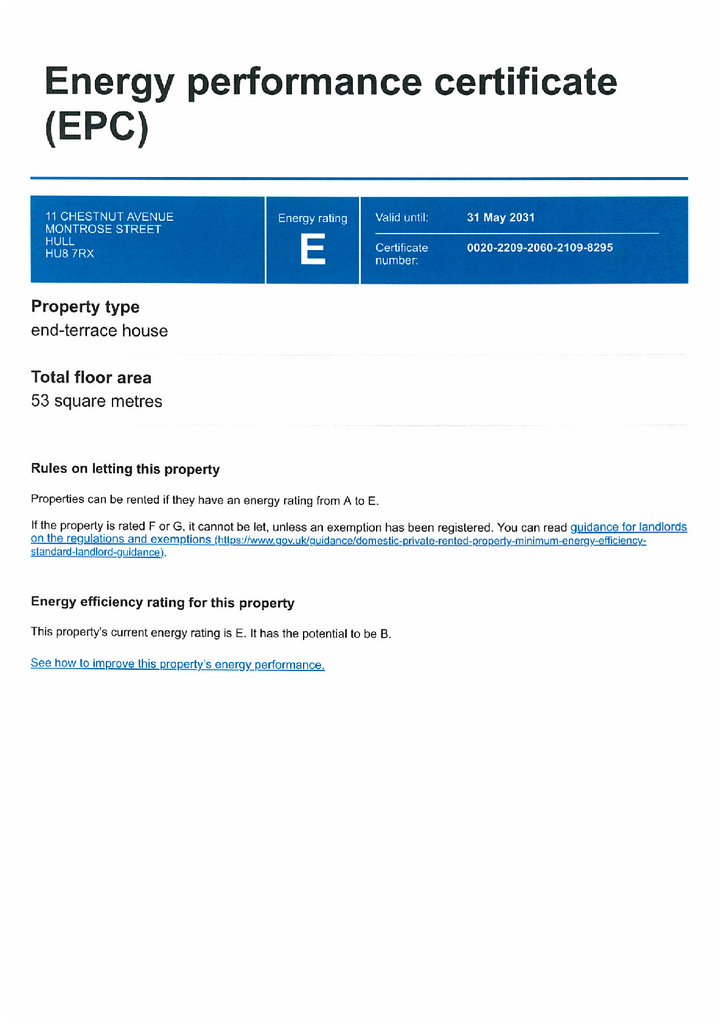EPC Certificate