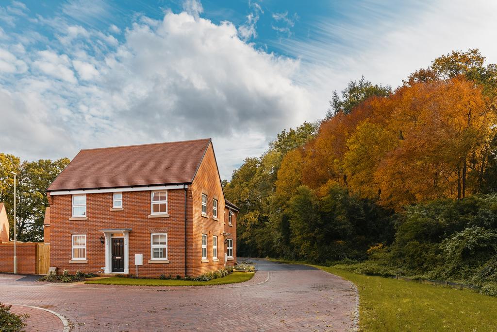 External autumnal street scene of the hadley at...