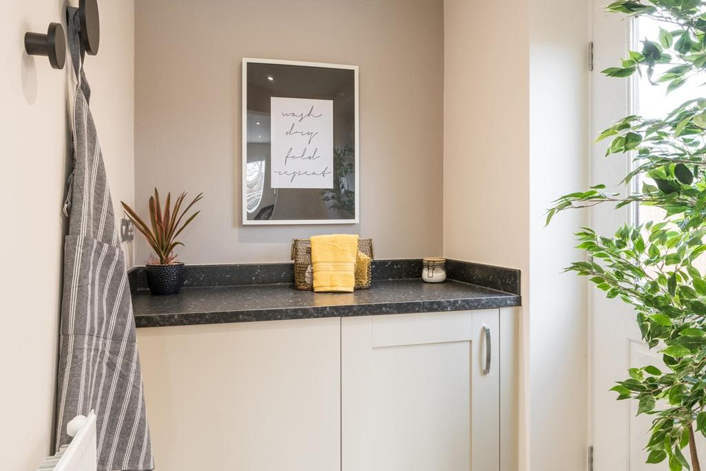 With handy utility area