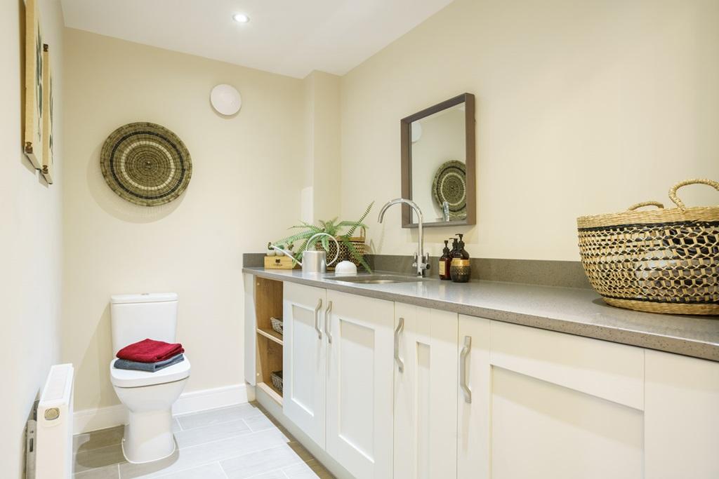 Large cloakroom with shelving and room for the...