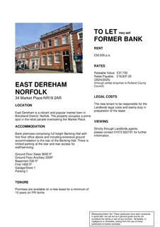 Retail property (high street) to rent, 34 Market Pl Dereham NR19 2AR