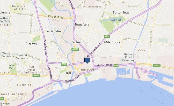 Acorn Ind Est, Strawberry St, Hull - locator map