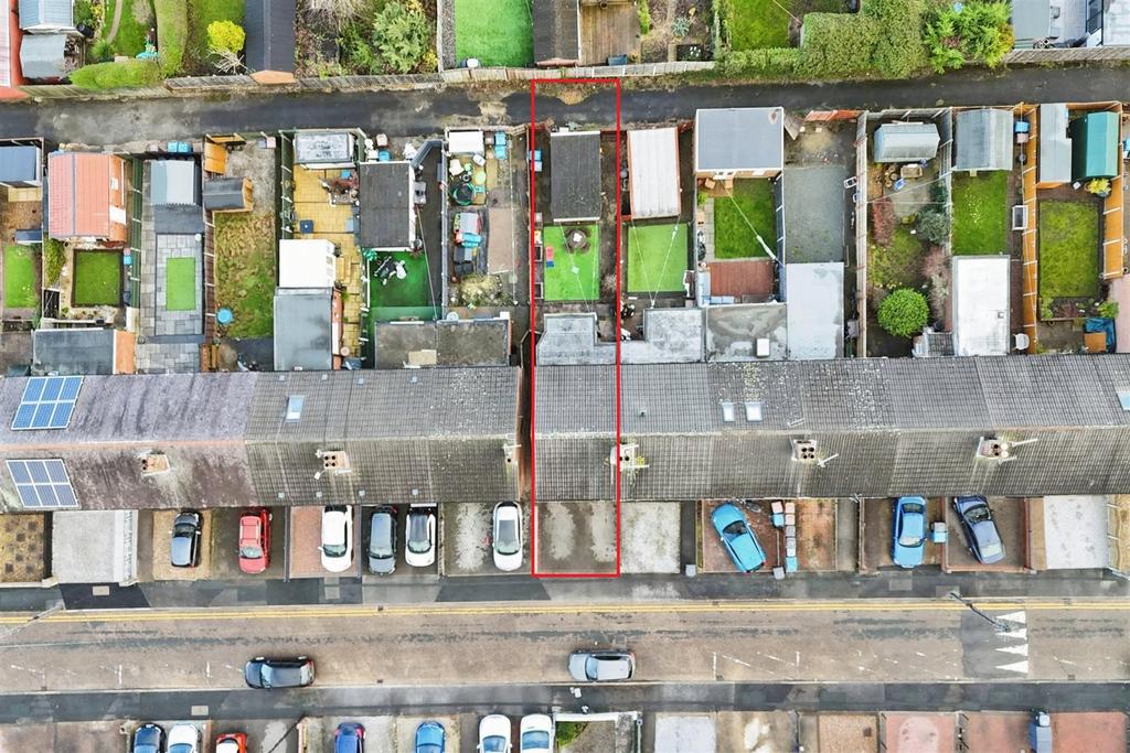 Aerial view of the property