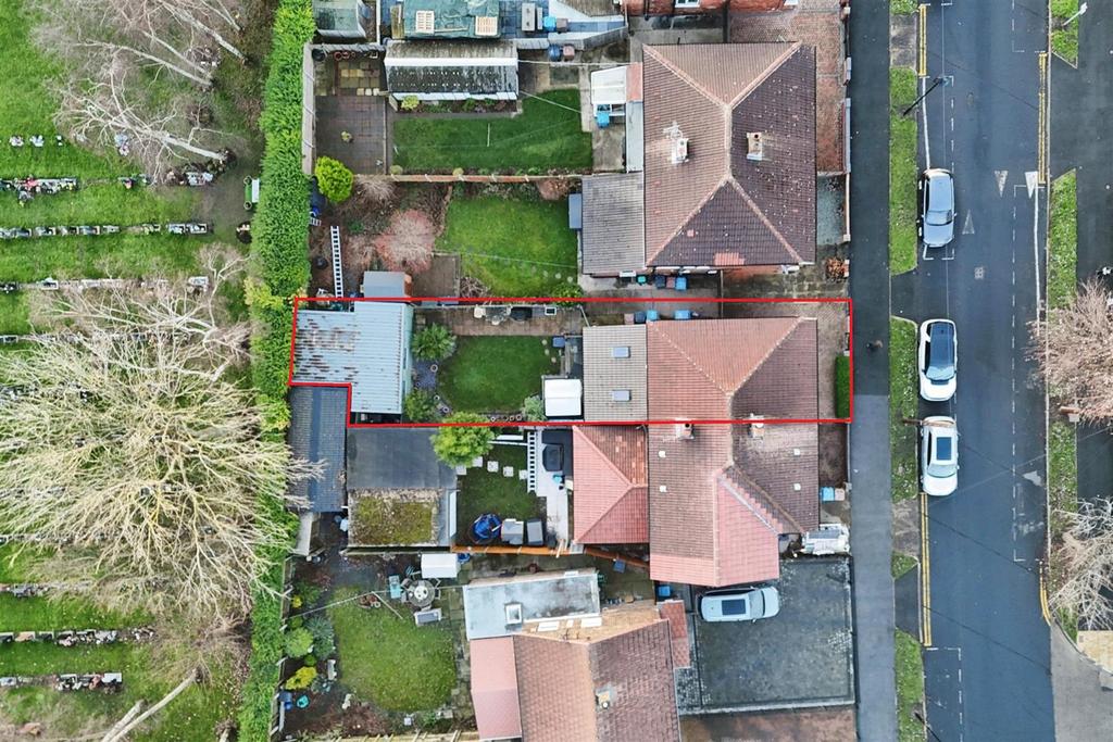 Aerial view of the property