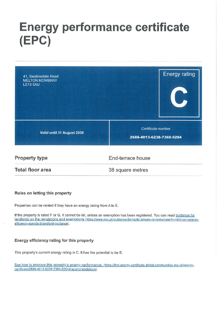 EPC Certificate