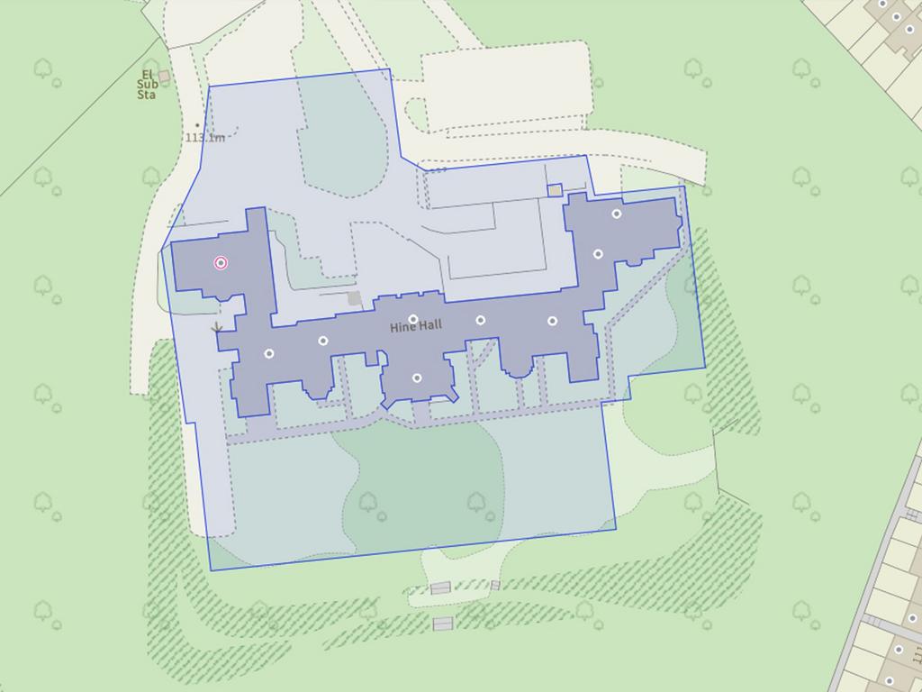 Hine Hall and position of Apartment