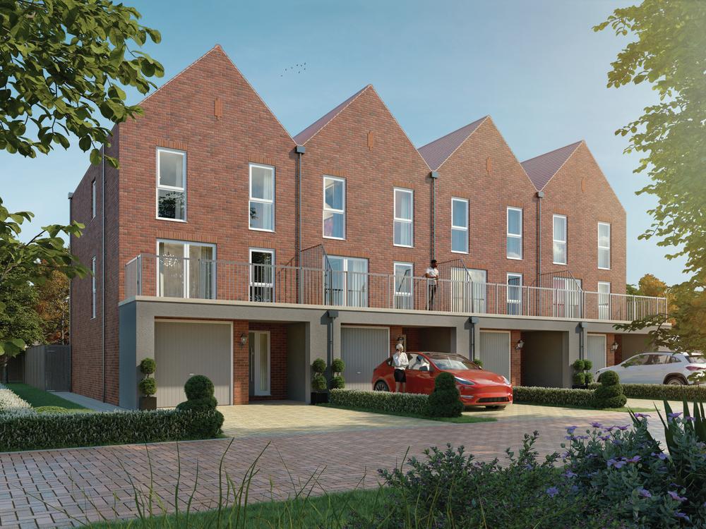 Exterior CGI of the Kensington house type