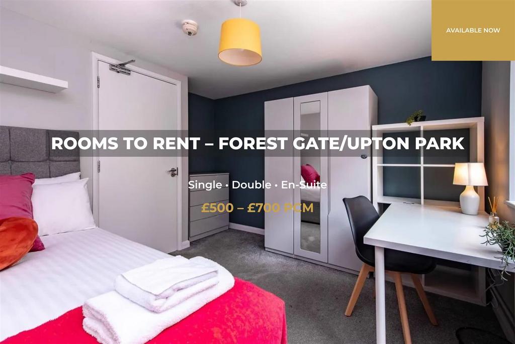 ROOMS TO RENT – FOREST GATE E7 Single • Double • E