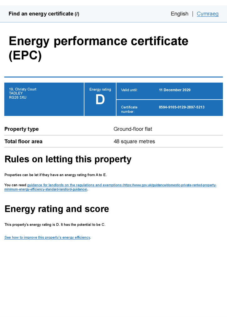 EPC Certificate
