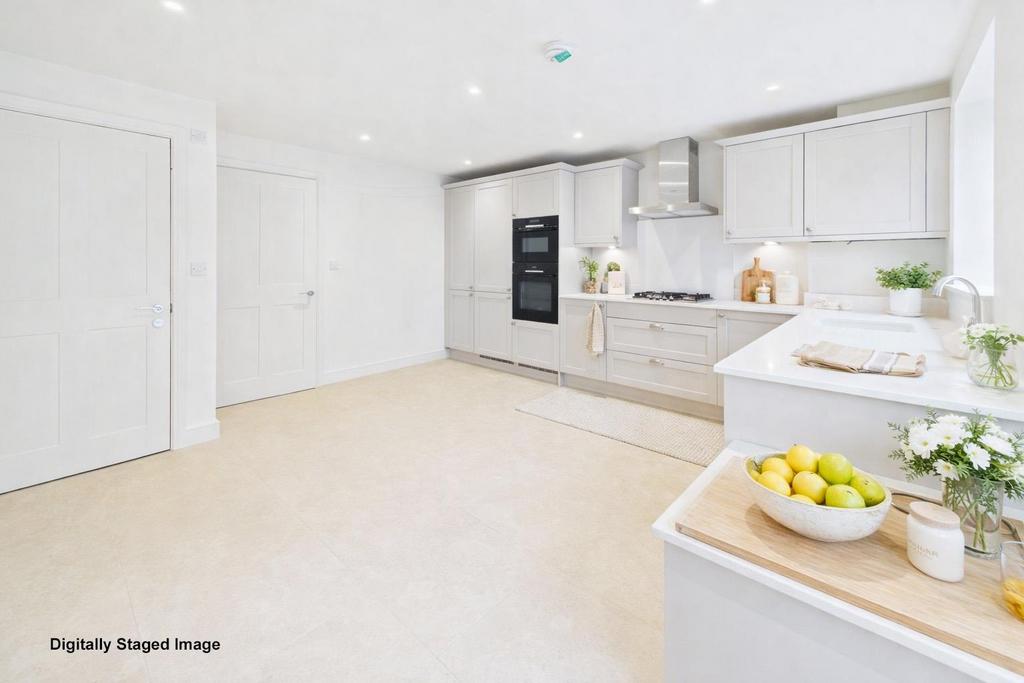 Digitally staged kitchen