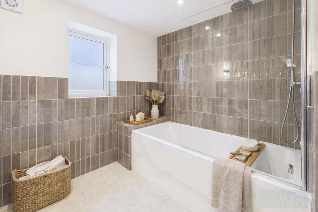 Digitally staged bathroom