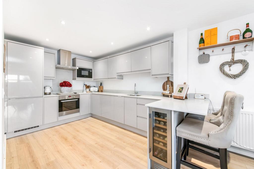 Open plan dining kitchen and family room