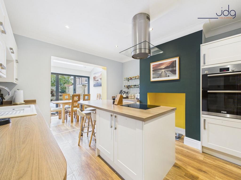 Open Plan Kitchen Diner with skylight and...