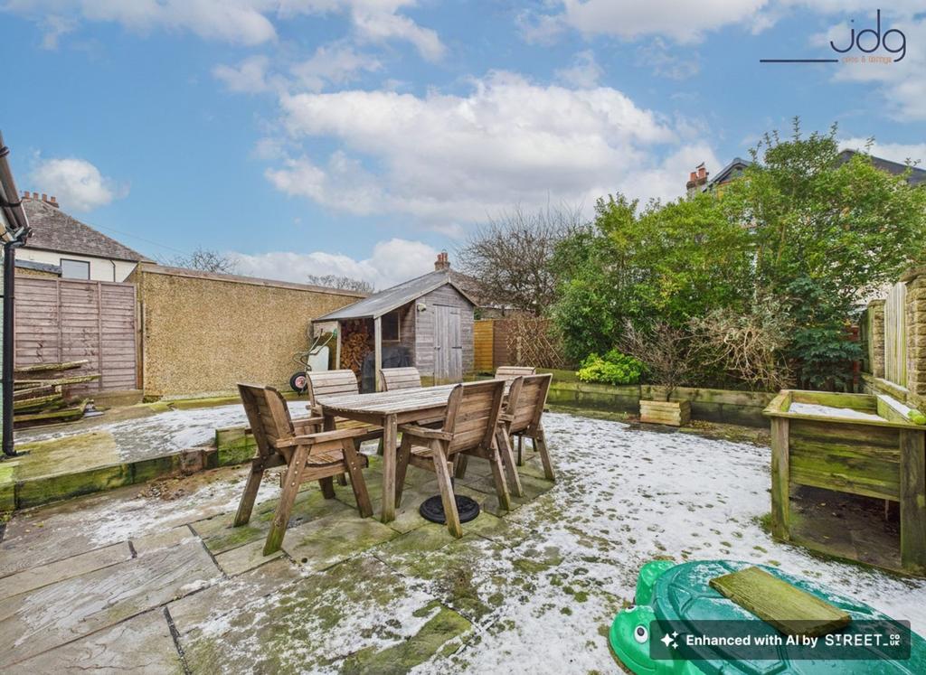 Landscaped East facing rear garden offering...